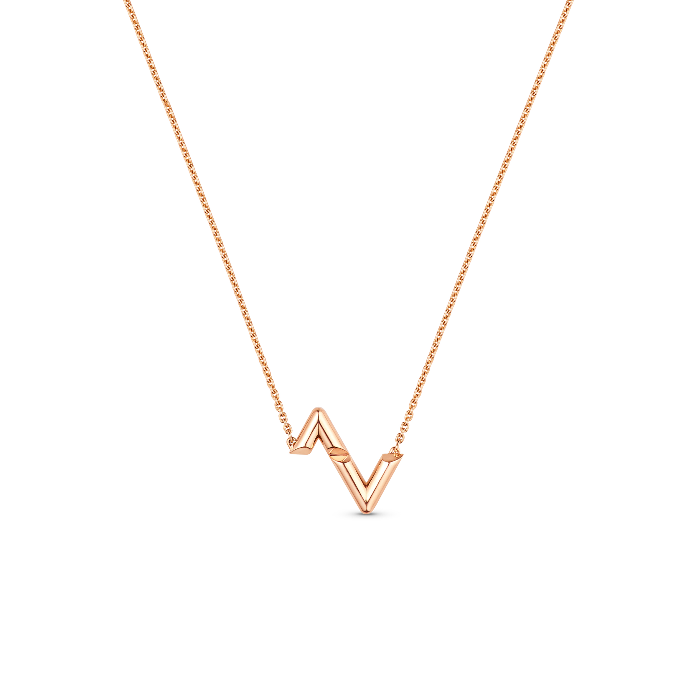 LOUIS VUITTON LV VOLT UPSIDE DOWN PENDANT, PINK GOLD Q93809